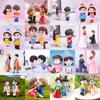 Mini Cake Decoration Resin Miniatures Micro Landscape Fairy Garden Couple Figurines Lovers Stool