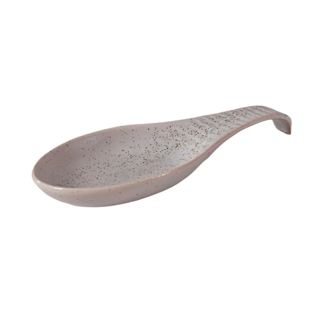 European Style Ceramic Spatula Rest Anti-skid Texture Ladle Holder Utensils Holder Easy To Clean