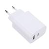 Зарядное устройство Type C, блок питания PD 30 Вт, быстрая зарядка, Type C, USB-A, двойной порт, настенное USB-зарядное устройство, подходит для IOS 17 16 15 14 13 12 11 X 8