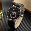 Мужские модные дизайнерские кожаные часы, цифровые кварцевые темпераментные мужские часы, подарок