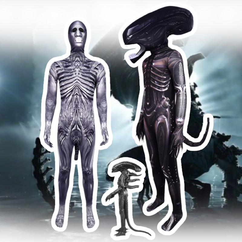 Alien Cosplay Romulus Xenomorph Predator Jumpsuit Adult Kids Bodysuits Costumes