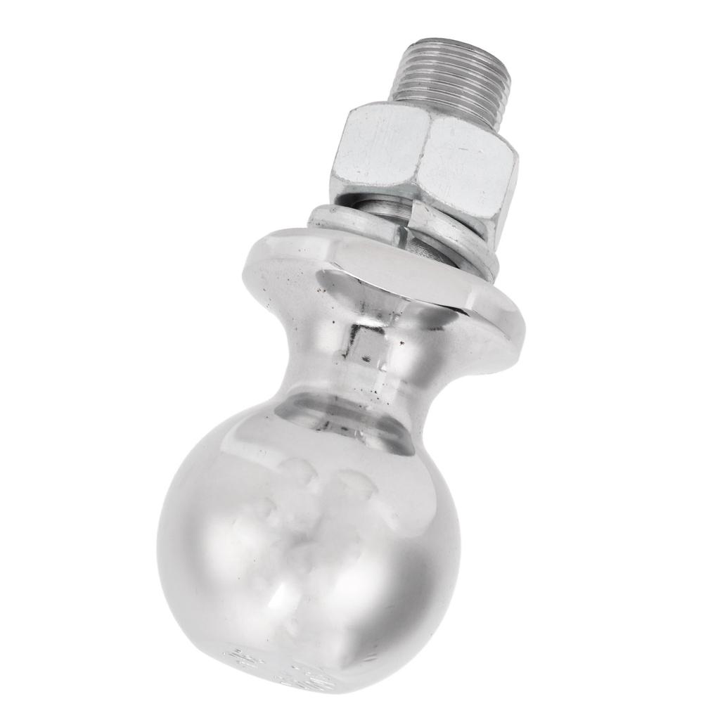 1‑7 8in Diameter Chrome Hex Nut Hitch Ball for ATV UTV Lawn Tractor 5 8x1‑3 4in Shank 2000 LBS