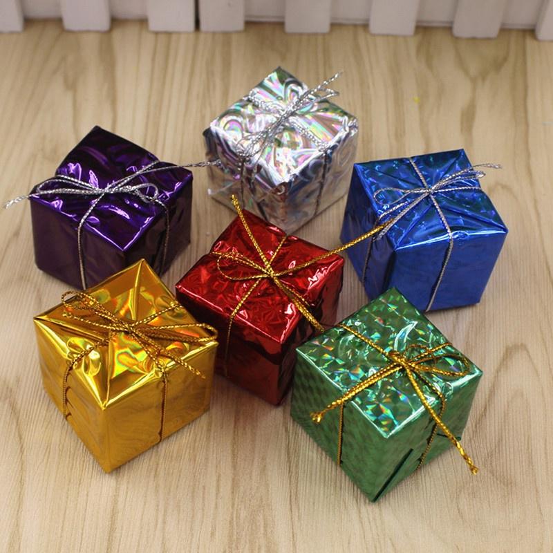 12 шт./лот, подвесные украшения для рождественской елки, подарочная коробка из пенопласта