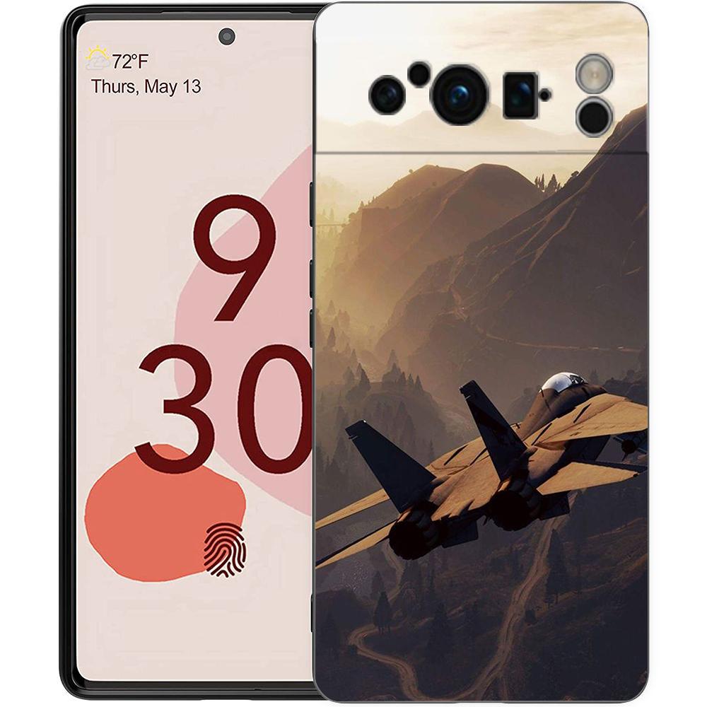 Чехол для телефона с истребителями для Google Pixel 8 7 6 Pro 8A 6A 7A 5G Мягкий силиконовый Ударопрочный ТПУ Черный чехол Fundas