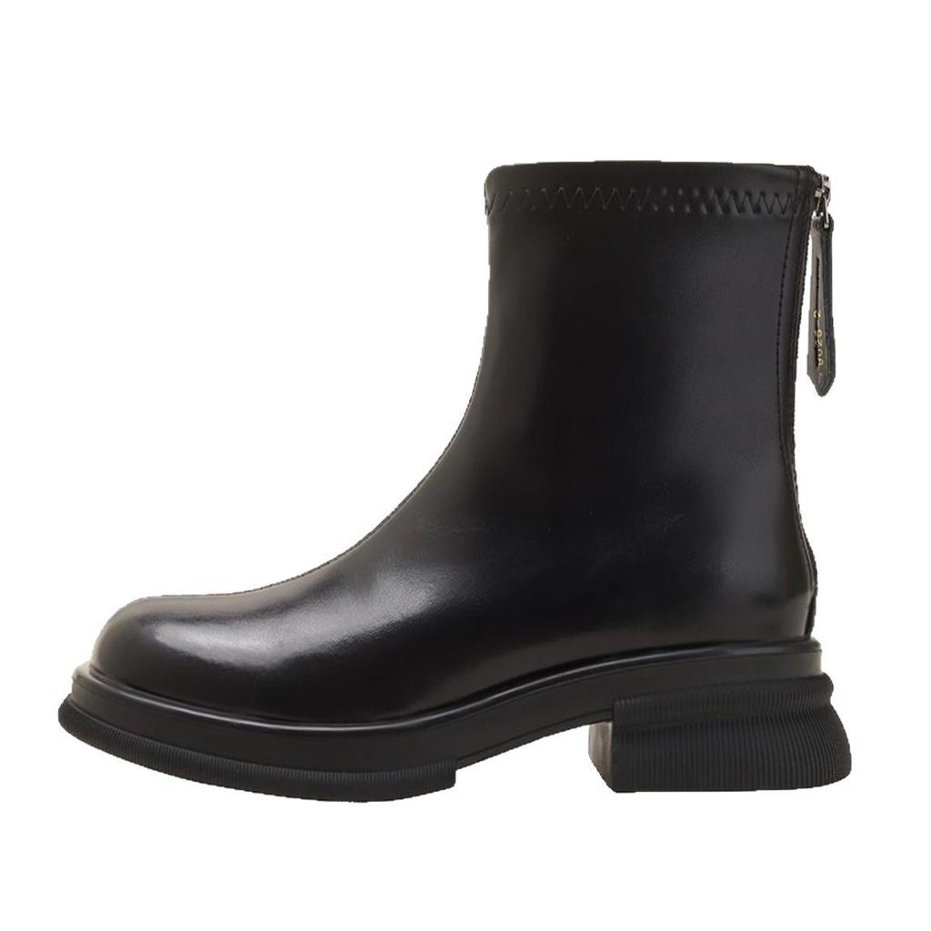 Single boots children's spring and autumn Martin boots women's British style 2025 new trendy cool ins show thin boots elastic short boots