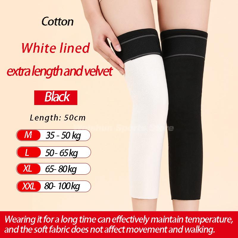 Winter Warm Wool Kneepad Thick Leg Guard Cashmere Knee Protector Long Thermal Wraps Old People Cold Leg Knee Pads Brace 1 Pair