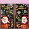 Festive Christmas Pvc Snowflake And Santa Static Stickers For Window Decoration