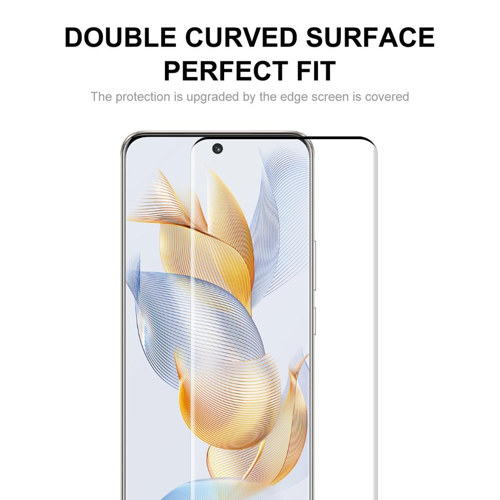 ENKAY HAT PRINCE 2PCS Full Screen Protector for Honor 90,Side Glue 3D Curved Tempered Glass Film