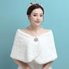 Bridal Faux Fur Wrap Evening Dress Bolero Cape Wedding Shawl