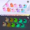 5PCS Mini Luminous Resin Ducks Glow In Ornament Tiny Ducks for DIY Fairy Garden Micro Landscape Potted Decoration