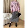 Atmosphere Design Sense Fine Glitter Sequins Split Straight Half-body Skirt Fall and Winter