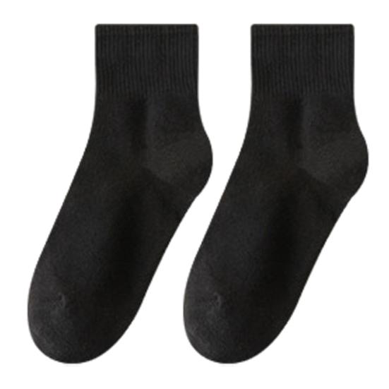 1 пара женских хлопковых носков средней длины без запаха тонкие однотонные высокоэластичные противоскользящие впитывающие пот не садящиеся спортивные носки на все сезоны