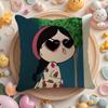 Cute Funny Handsome Personality Girl Pillow Case Pattern Printed Pillowcase for Living Room Sofa Cushion Cover  Bedroom Decor