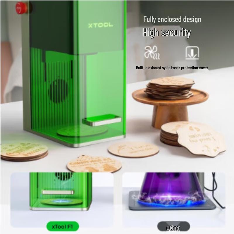 XTOOL F1 10 Вт Портативный лазерный гравер и резак, штекер CN (адаптер в комплекте)