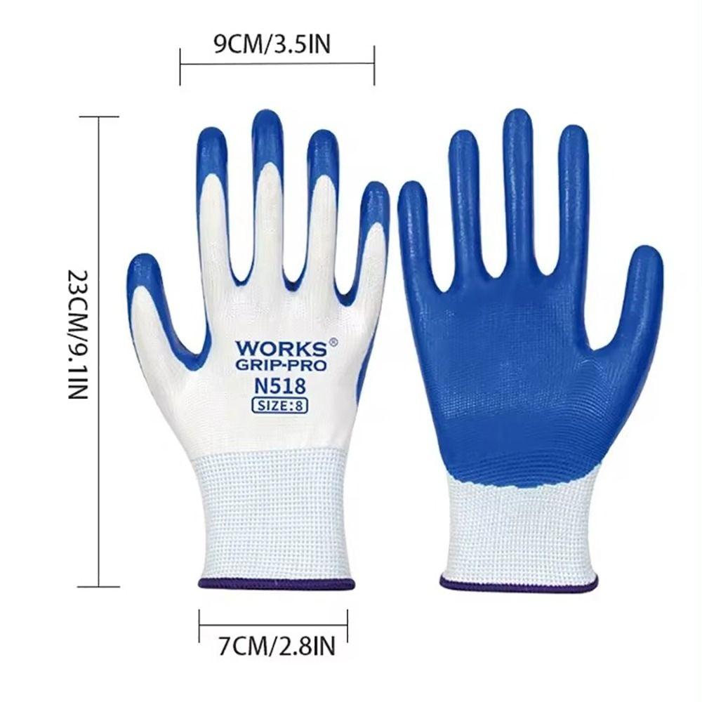 Nylon Nitrile Gloves Nitrile Safety Gloves Non-slip Labor Protection  Industrial