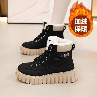 Женские ботинки Европа, Америка 2025 осень и зима новые короткие ботинки внешняя торговля большой размер круглый носок в наличии мода женские ботинки