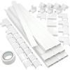 10Pcs 1 Set Wall Cord Cover Cable Concealer Complete Raceway Kit Wire Cables Hide Organizer