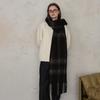 Premium Striped Fringed Scarf Scarf Women's Autumn and Winter Shawl Thickened Warm Outer Match