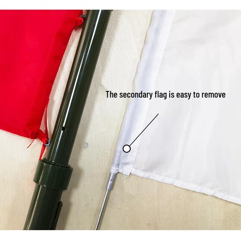 Red and White Training Command Flag with Signal Light