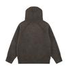 Unisex Oversized Wool Blend Knit Cardigan With Hood Dual Zippers Retro Japanese Style Thick Warm Sweater