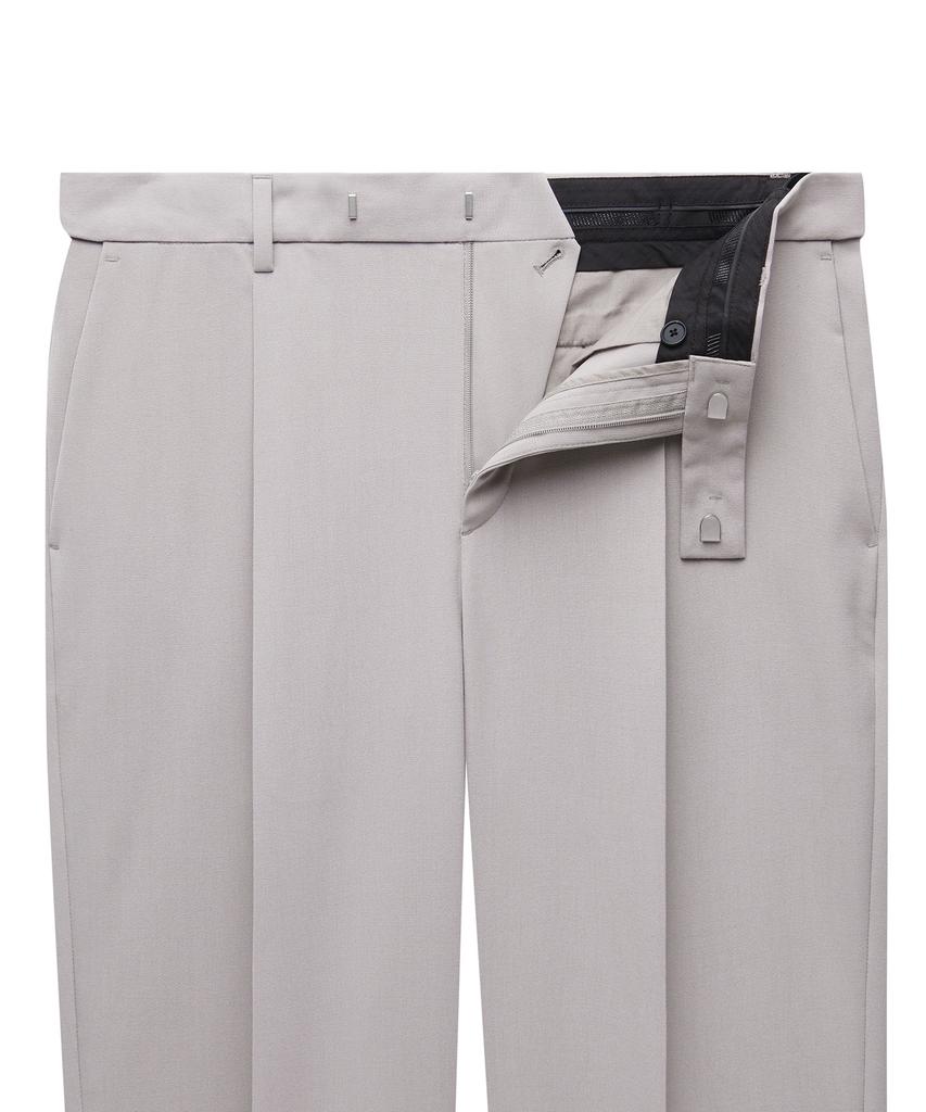 MUSINSA STANDARD Lightweight Loose Tapered Hidden Banding Crop Slacks [Light Beige]