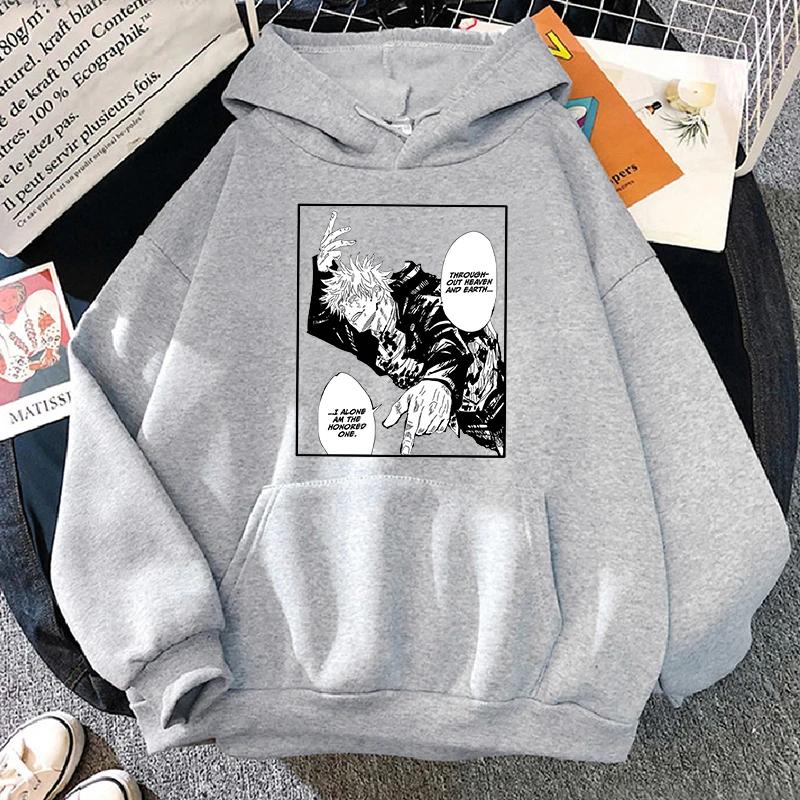 2023 New Anime Jujutsu Kaisen Satoru Gojo Hoodie Oversized Autumn Winter Fleece Sweatshirt Unisex Women Long Sleeve Pullover
