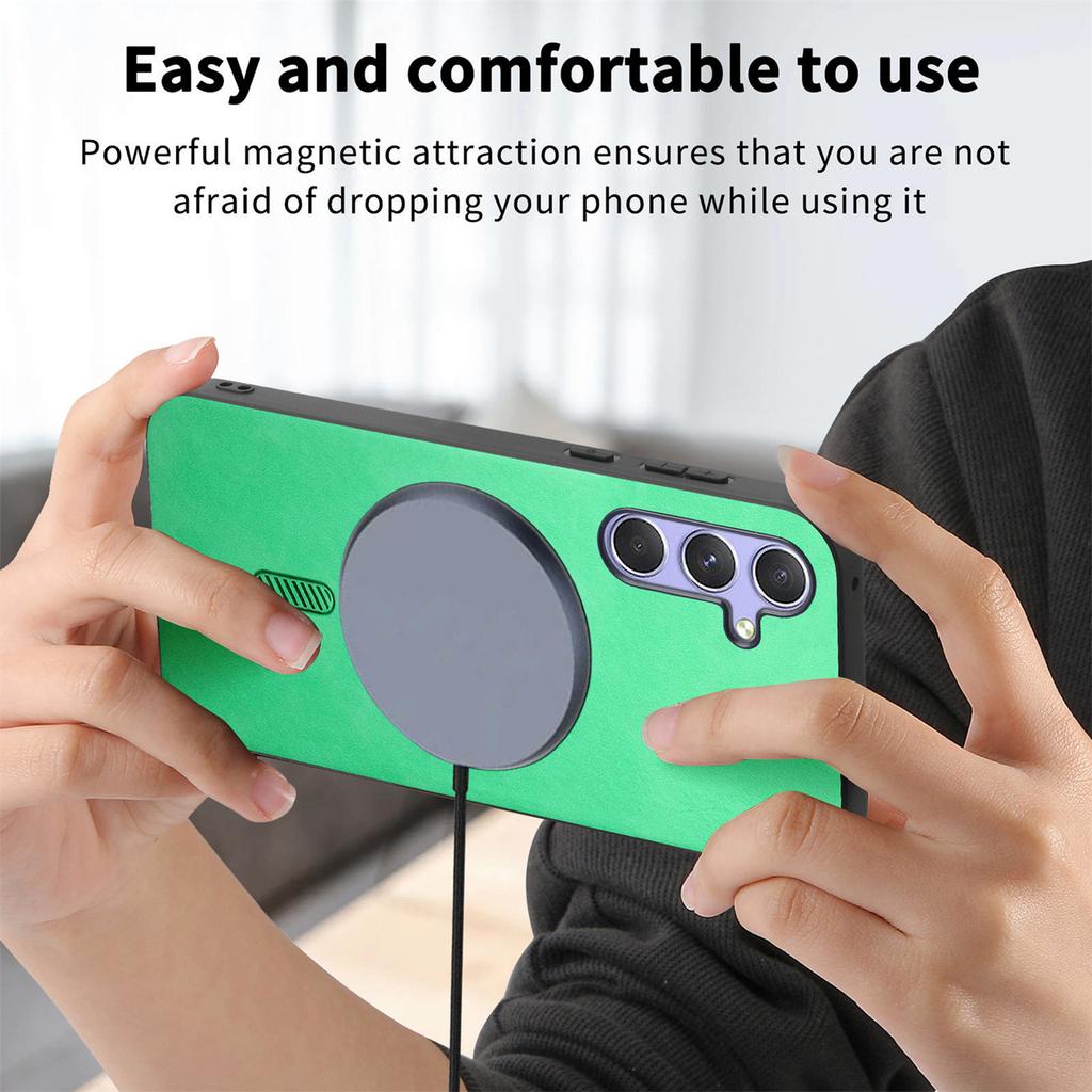 Кожаная задняя крышка для Samsung Galaxy A14 5G/A14 4G, совместимая с MagSafe, чехол для телефона с покрытием soft-touch