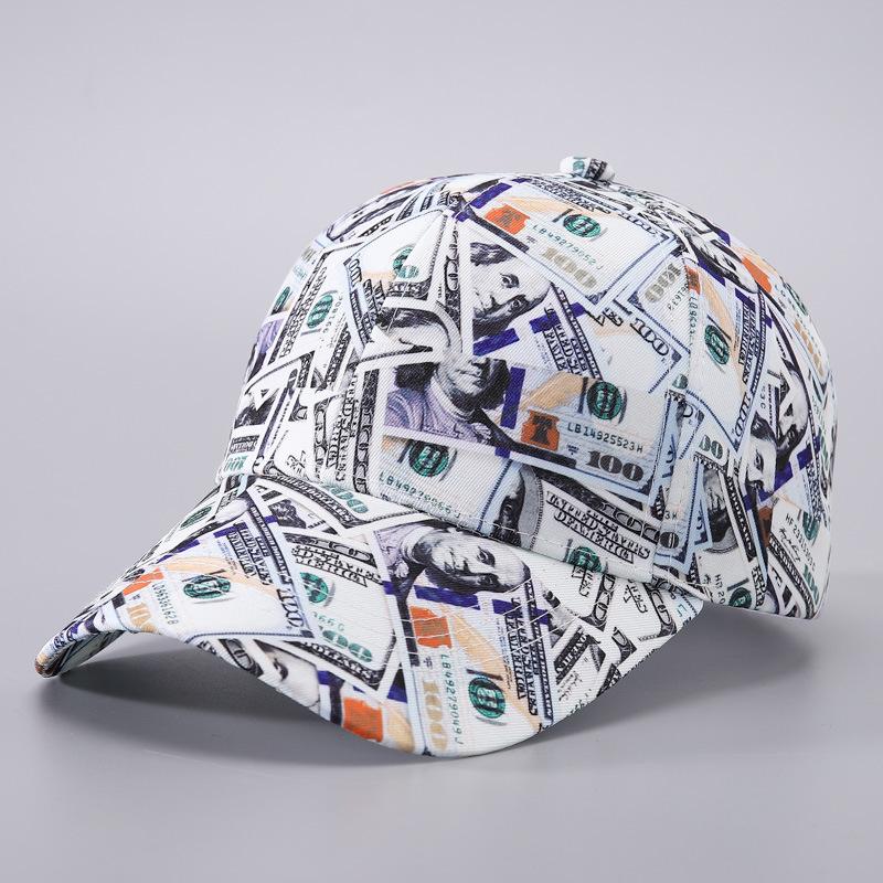 Spring/Summer USD Pattern Baseball Hat Fashion Soft Top Print Duck Tongue Hat Unisex Pop Sunshade Duck Tongue Cap