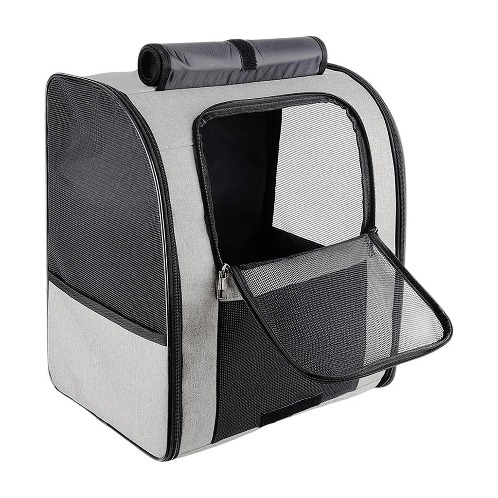 Сумка для кошки Портативная для питомца Двусторонняя дышащая большой вместимости Рюкзак с роликовой шторкой