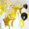 10 шт. 18-дюймовые золотые, черные, красные шары-звезды, фольгированные шары-пентаграммы, гелиевые шары, украшение для рождественской вечеринки, дня рождения, свадьбы