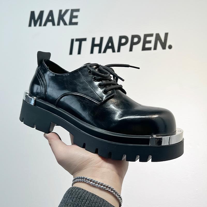 Нишевая высококачественная обувь Дерби мужская официальная одежда в британском стиле на толстой подошве кожаные туфли с увеличенным голенищем 3207-A