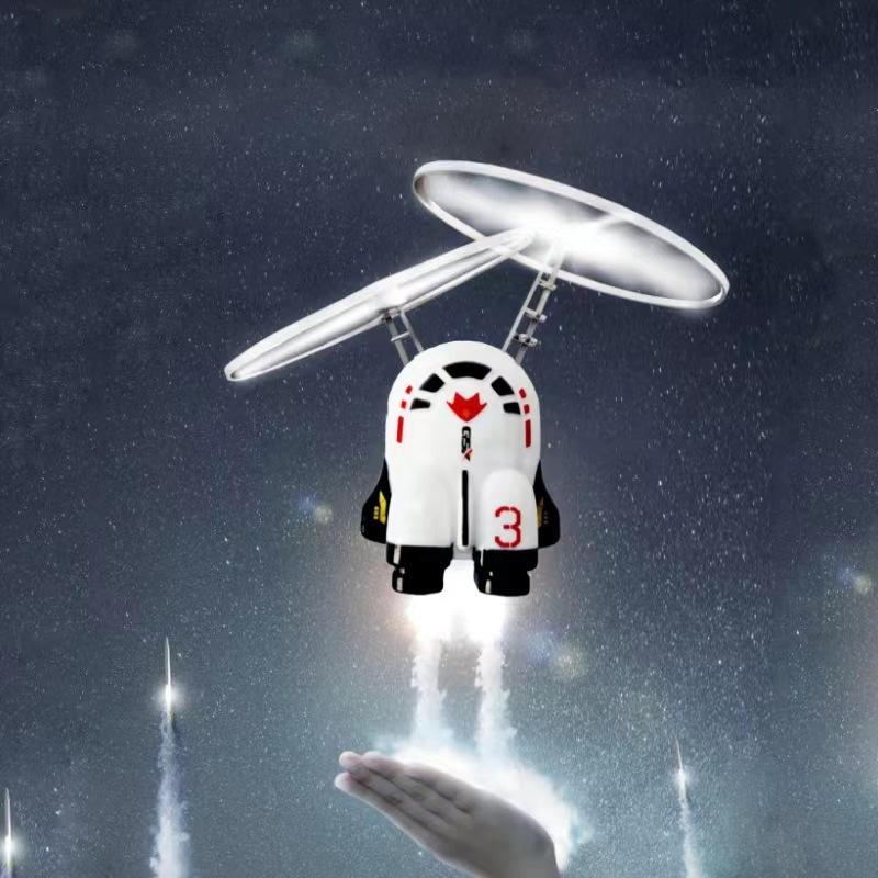 Creative Mini Astronaut Drone Cartoon Spaceman Induction Flying Robot Toys with USB Charging Hand Control Helicopter Kids Gift