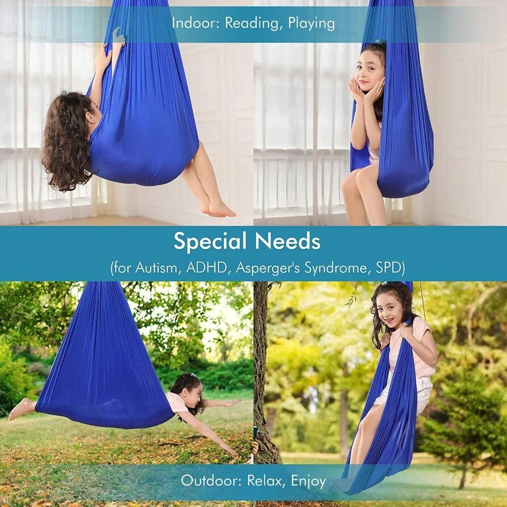 Multicolour Children Aerial Hammock Elastic Air Swing Chair Toy Yoga Fitness Tool  Indoor