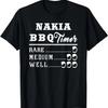 Mens Nakia BBQ Timer Beer Drinking Funny Grilling Master T-Shirt