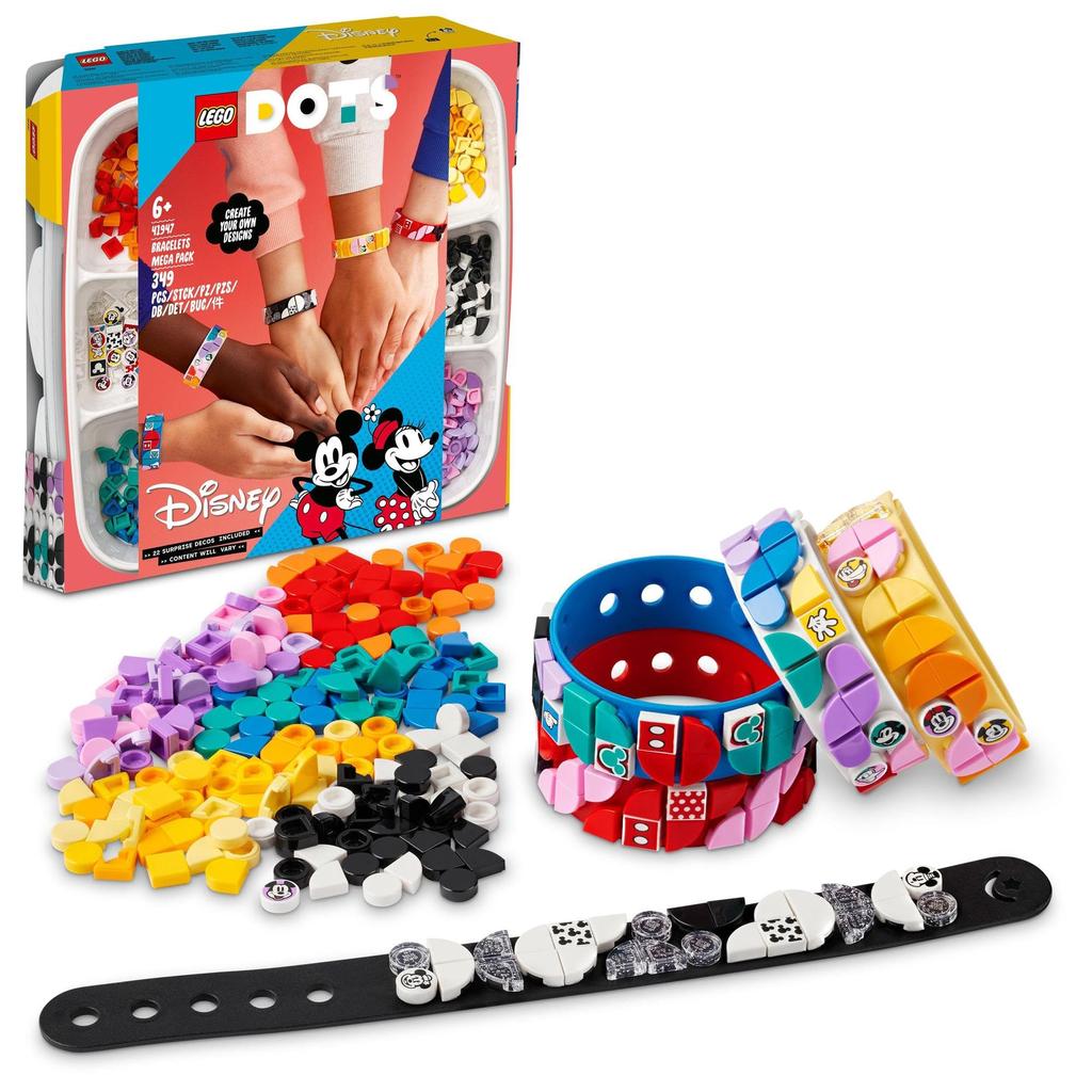 LEGO Dots Mickey Friends Bracelet Multipack 41947 Toy Block Present Jewelry Craft Boys Girls Ages 6 and Up &