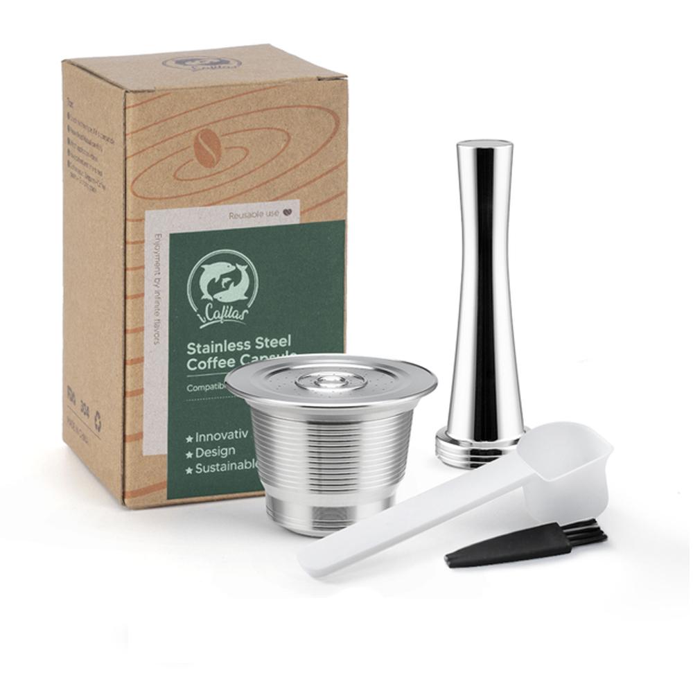 Для Nespresso Многоразовая Кофейная Капсула Многоразовый Фильтр-Картридж С Дозирующим Кольцом Темпер Кофемашина Аксессуары Инструменты