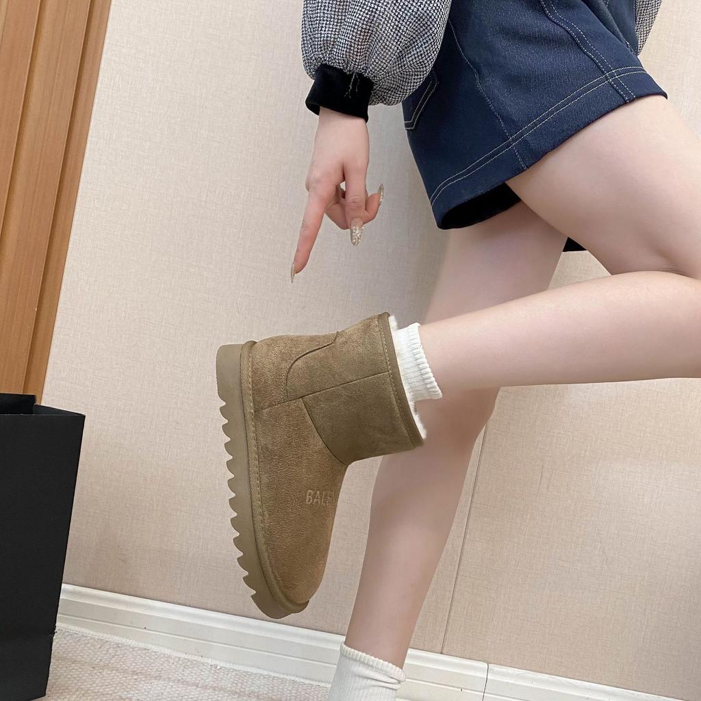 [Фанфна] Туфли-хлебушки зимние ботинки женские 2025 новые осенне-зимние бархатные утолщенные нескользящие теплые универсальные хлопковые туфли