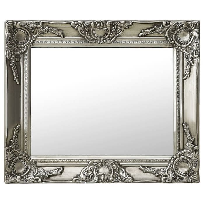 VidaXL Wall Mirror Baroque Style 50x40 Cm Silver 320310