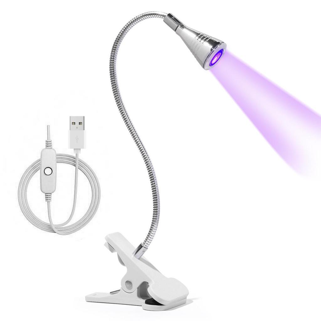 Мощная USB-лампа для сушки ногтей УФ с зажимом - Гибкая настольная лампа для фототерапии