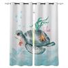 Sea Turtle Ocean Creature Landscape Blackout Curtains For Living Room Bedroom Window Treatment Blinds Drapes Kitchen Curtains