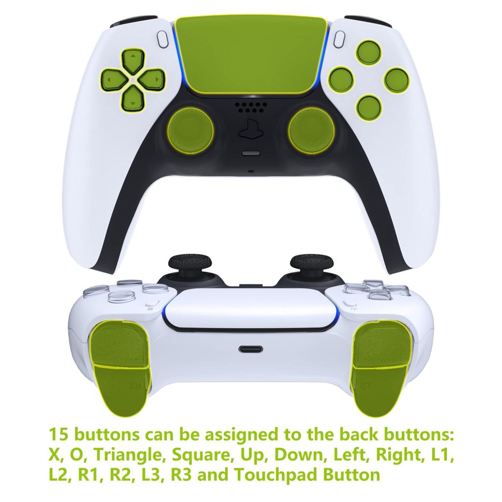 Controller Not eXtremeRate RISE V3 Metal Back Paddle Remap Kit for PS5 Controllers and Includes Upgrade Board with White Redesigned Back Case and