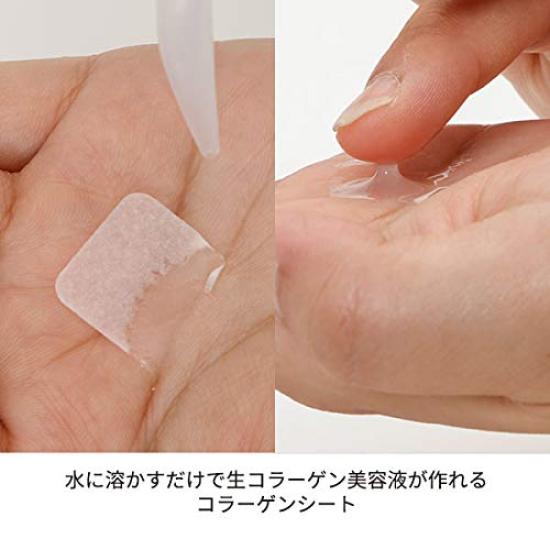 Лист свежего коллагена Сырой коллагеновый сывороточный консерванты Оценка 2 листа x 5 Набор Лицо Лицо Лоб Глаза Уголки глаз Рот Уход за глазами