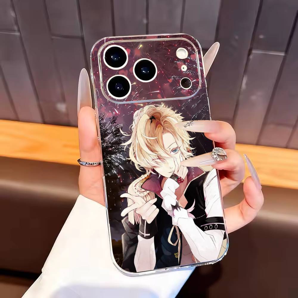 Чехол для телефона Diabolik Lovers Для iPhone 17, 16, 15, 14, 13, 12, 11 Plus, Pro Max Мягкий прозрачный чехол