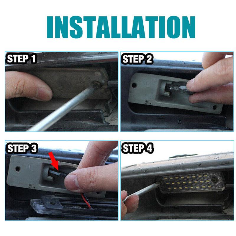 2pcs Bright LED 6000k White License Plate Tag Light License Plate Light Assembly for 1996- Toyota 4Runner 2001- Sequoia