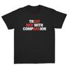 Treat Her with Compassion Letter Print TShirt Unisex Women Inspirational Quote Cotton Short Sleeve ONeck Casual Streetwear Graphic