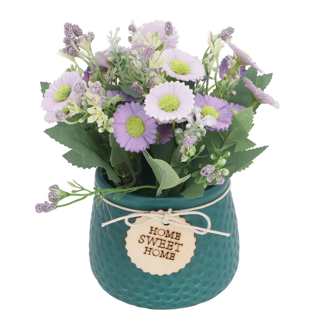 Маленькие горшки с искусственными растениями Мини-поддельные горшечные растения Искусственное украшение в виде ромашки Домашний декор для помещений и улицы