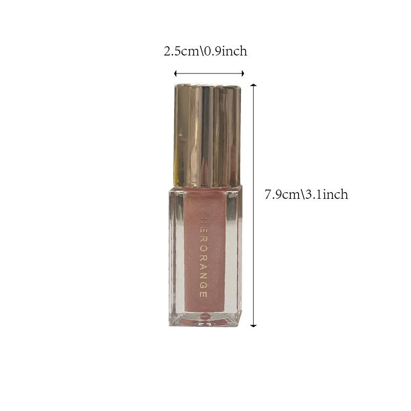 Herorange Clear Watery Lip Glaze Sparkling Mirror Lip Gloss Fine Shimmer For Plump Juicy Lips Watery Glaze Hydrating Lips