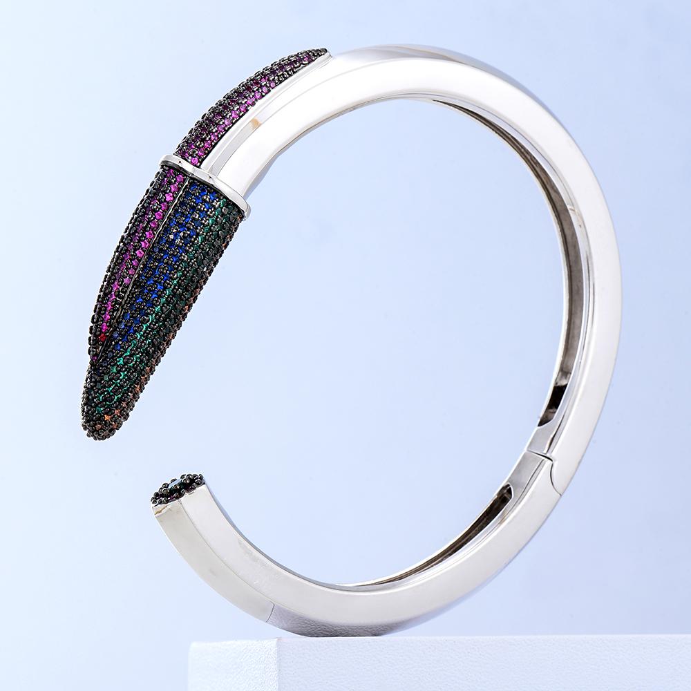 GODKI Trendy Pencil Designs Bangle Cuff For Women Wedding Full Cubic Zircon Crystal CZ Dubai Silver Color Party Bracelet 2026