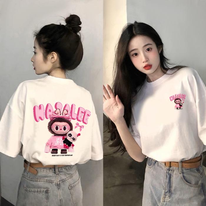 Summer's New Stylish and Youthful T-shirt for Women A Trendy Large-sized Short-sleeved Cute and Loose Top