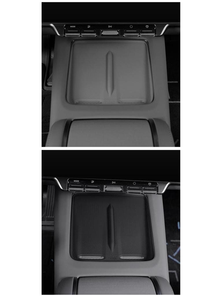 Силиконовая противоскользящая защитная накладка на центральную консоль Zeekr 7X с поддержкой беспроводной зарядки